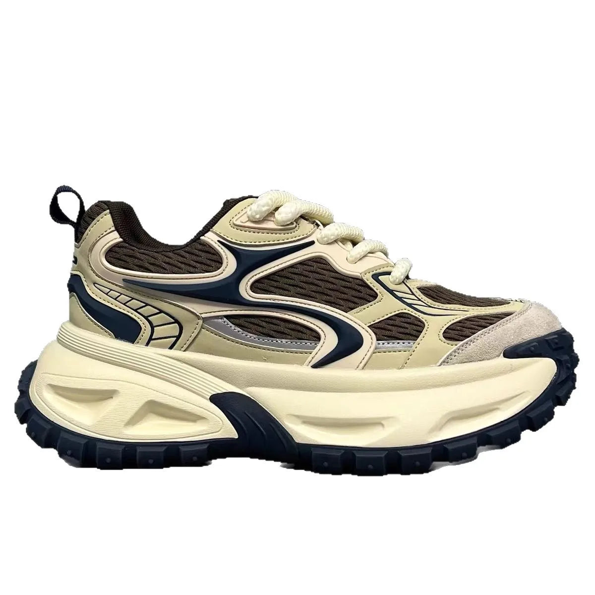 Casual Style Breathable Sporty Men's Shoes Thick Bottom Versatile High-End Lightweight Fashionable Dad Shoes Comfortable Wear - Kimlud