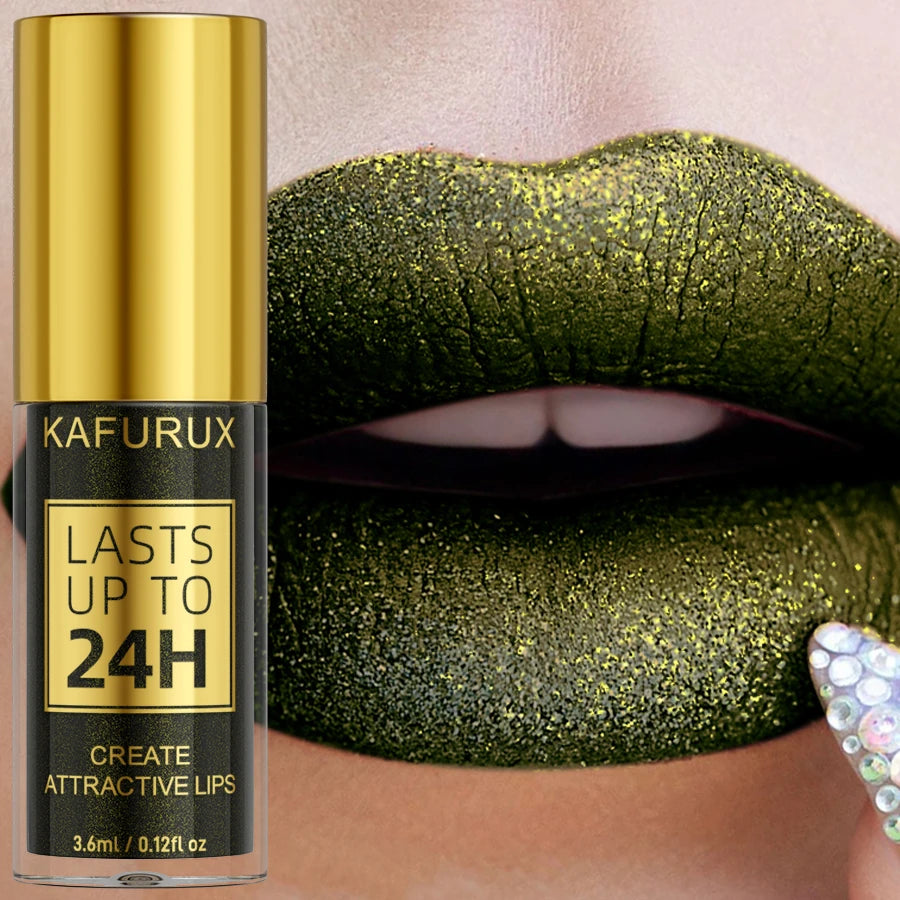 1PC Glitter Metallic 14 Colors Lip Glaze Shiny Long Lasting Lip Gloss Liquid Lipstick Korean Makeup Lip Oil Lip Tint...