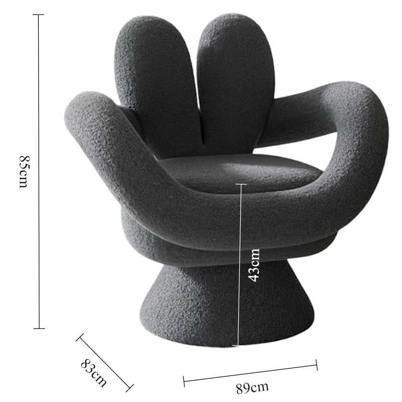 Luxury Design Balcony Living Room Chair Swivel Single Relaxing Sofa Chair Backrest Dresser Vanity Nordic Armchairs Living Chairs - Kimlud