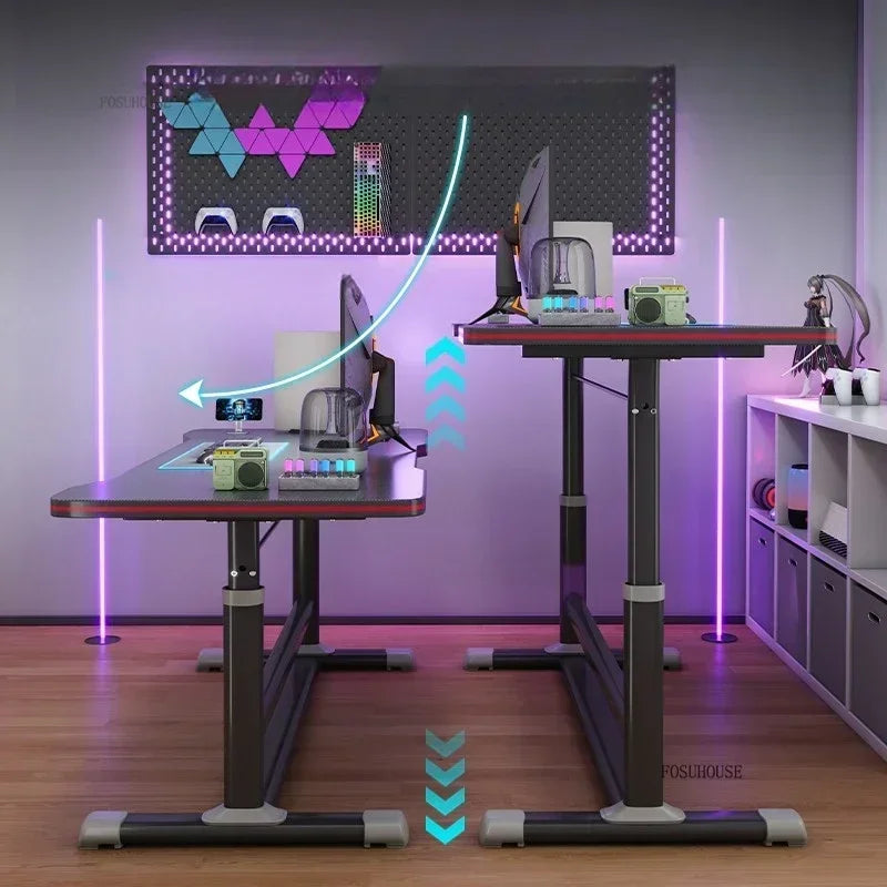 High-end Desktop Computer Desks Home Office Furniture Simple Gaming Desk Student Study Table Workbench Liftable Computer Table J - Kimlud