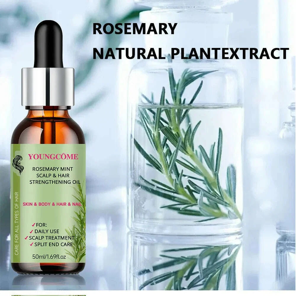 Rosemary Mint Scalp Hair Strengthening Oil,Deep Hydration,Repairs Damage,Enhances Shine,Promotes Growth,Smooths & Detangles