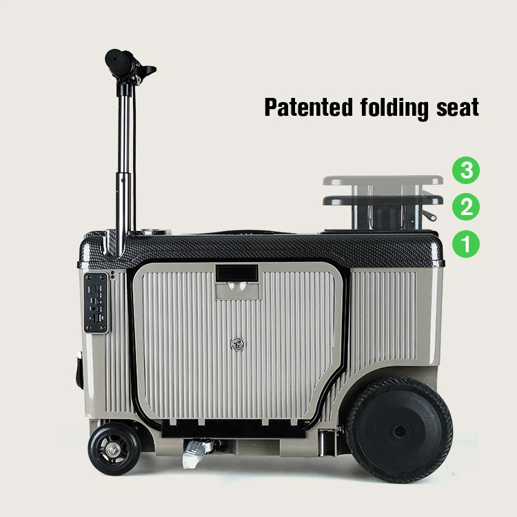 2026 4-Wheel Smart Ride-On Suitcase for Elderly/Kids - 8km/h, 150kg Load, Cabin-Friendly (3C Certified Battery) - Saudi Approved - Kimlud