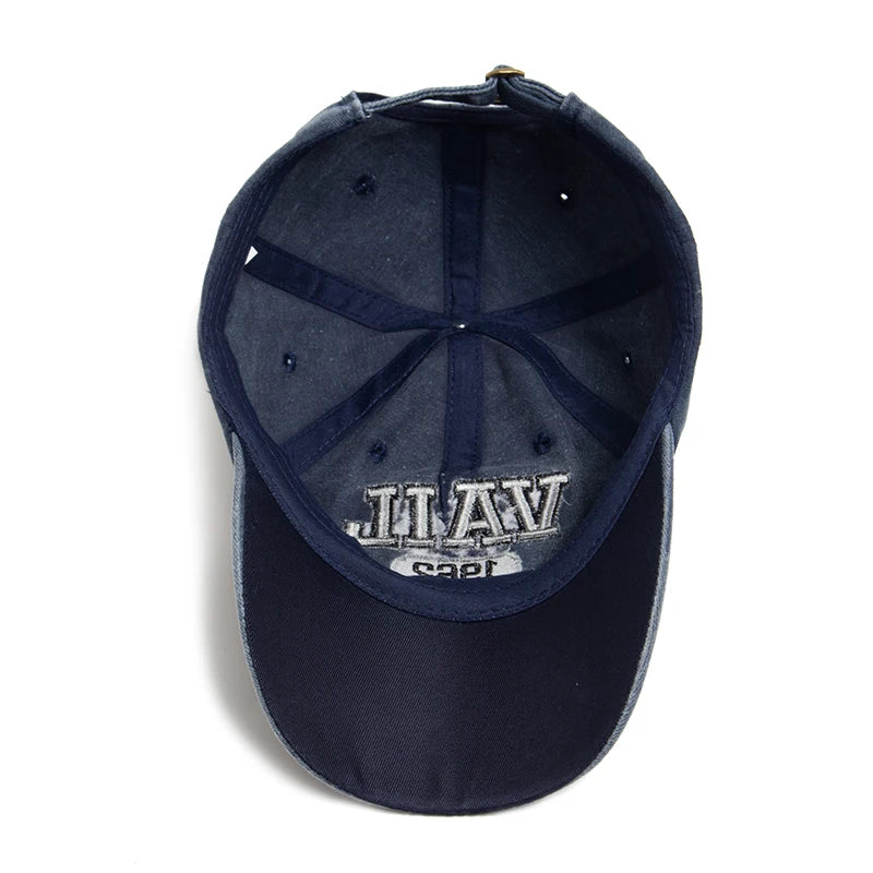 Men's Baseball Cap Fashion VAIL Letter Embroidered Cotton Soft Top Women Hats Summer Casual Travel Visor Caps Trucker...
