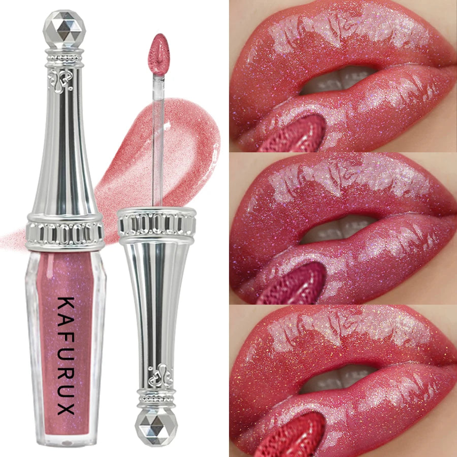 6 Colors Glitter Liquid Lipsticks Shimmer Shiny Lipgloss Pearlescent Lip Tint Mositurizing Long Lasting Lip Glaze Makeup For Wom - Kimlud