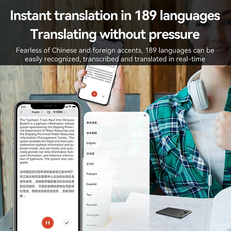 AI Voice Recorder with ChatGPT Smart Transcription Summarization and Translation Intelligent Audio Recorder for Lecture Meetings