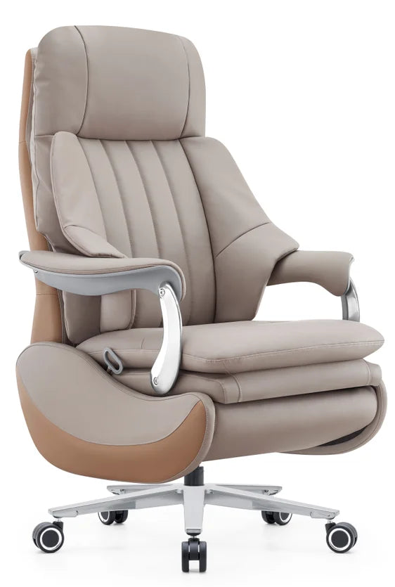 Contemporary Luxury Office Chair Ergonomic Conference Reception Chair with Electric Massage Feature Leather Design for Boss - Kimlud