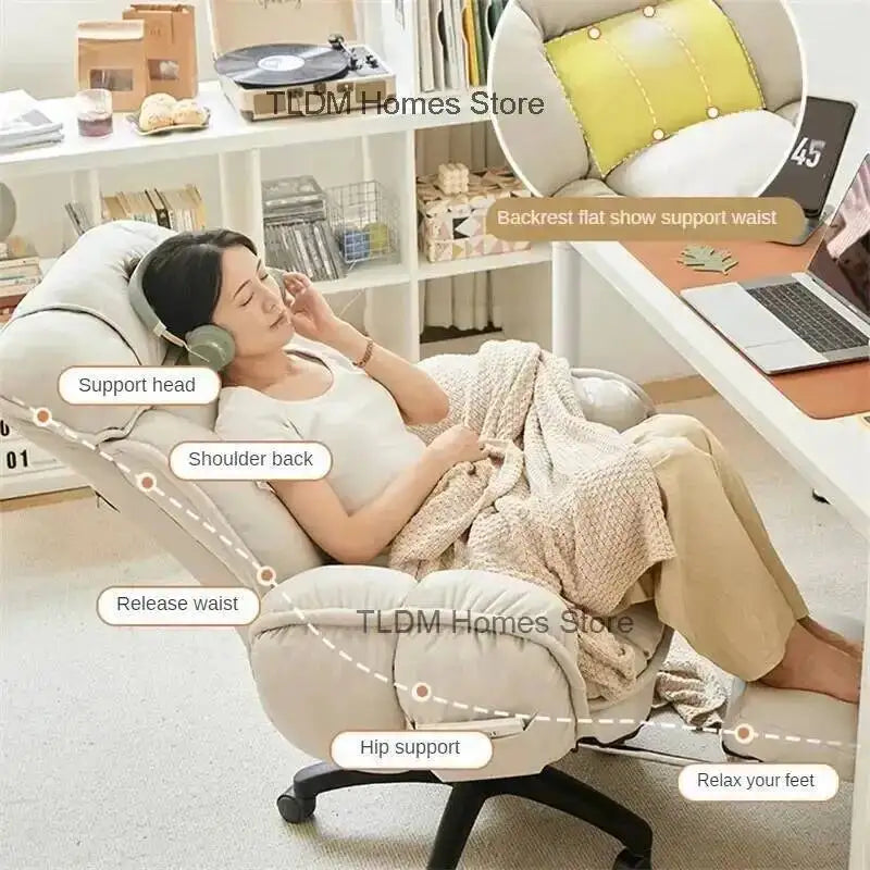 Chair Lift Gamer Chair Modern Computer Student Comfortable Sedentary Office Chairs Bedroom Dormitory Lazy Sofa Recliner Chair - Kimlud