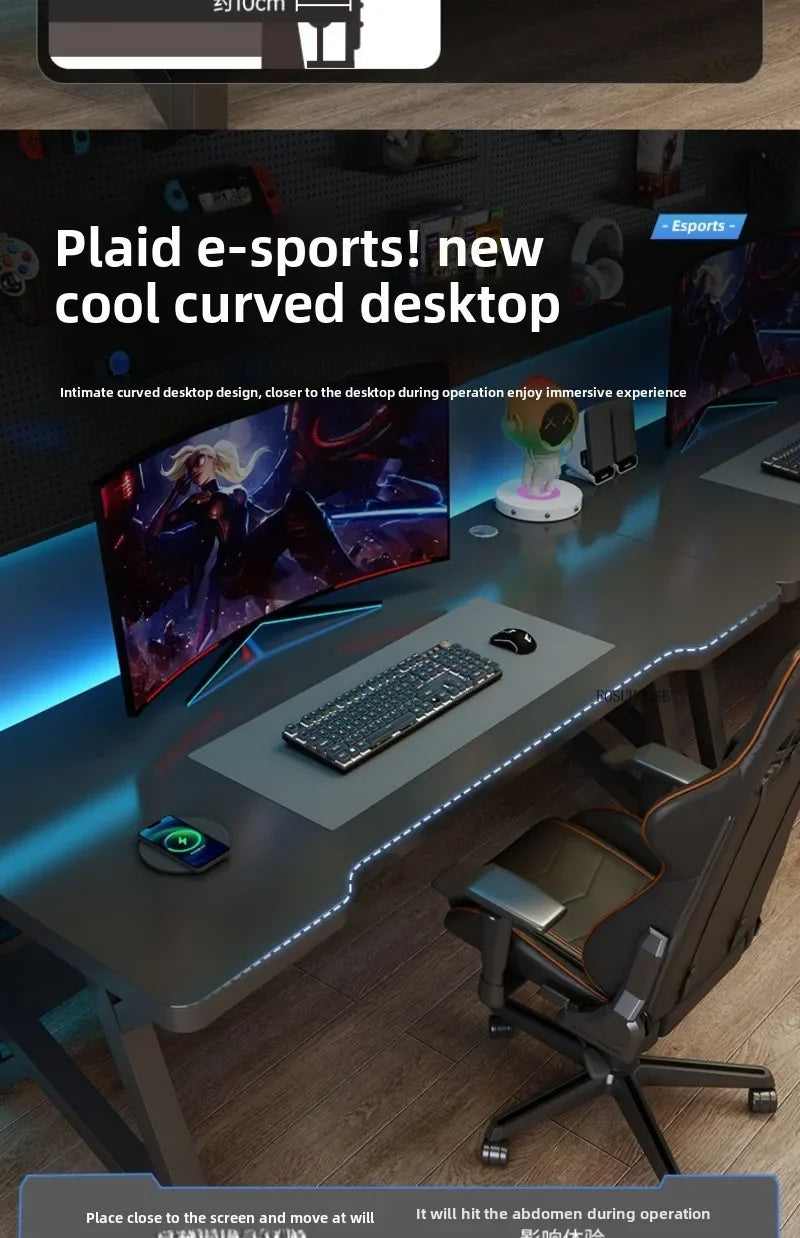 Modern Double Computer Desks Home Desktop E-sports Gaming Table Bedroom Simple Desk Student Study Tables Office Furniture EE Z - Kimlud