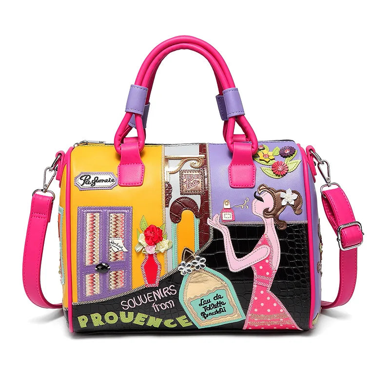 Luxury Women Pu Leather Handbag Fashion Large Capacity Female Shoulder Bags High Quality Ladies Boston Crossbody Bag Casual Tote - Kimlud