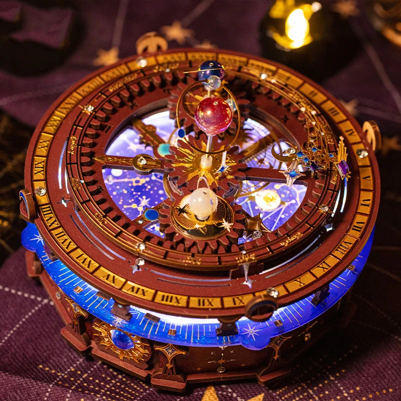 DIY 3D Wooden Metal Puzzle Miniature Model Building Kits Constellation Universe Assembly Jigsaw Puzzles for Girls Birthday Gifts