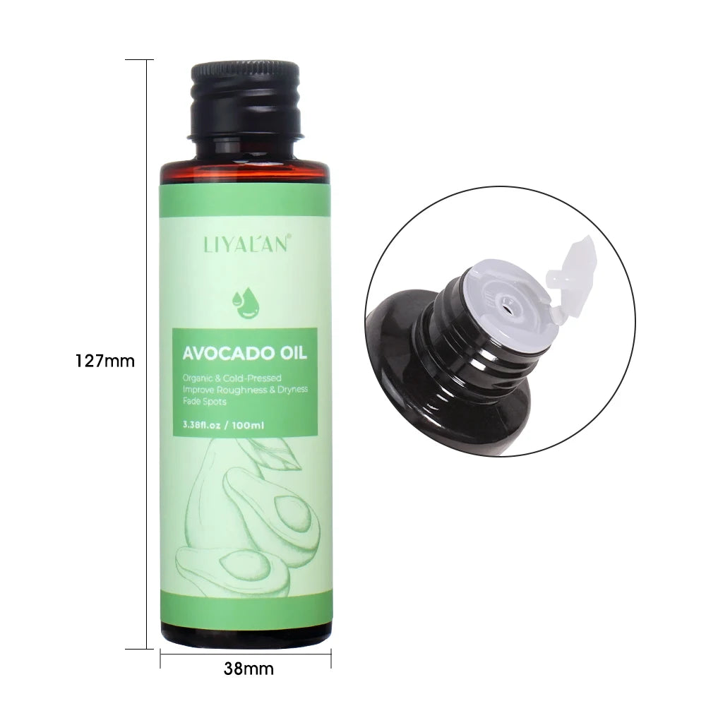 100ml Organic Avocado Oil Fade Spots Brighten Skin Improve Roughness Soften Cuticle Body Care