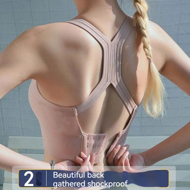 High Quality Sexy Adjustable Wireless Supportive Comfortable Bra New Anti-Vibration No Steel Ring Yoga Beauty Back Underwear - Kimlud