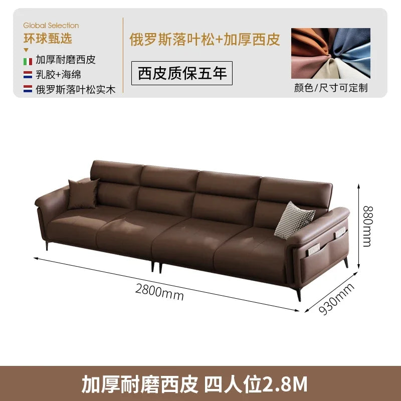 Leather Modern Living Room Sofas Nordic Minimalist Lazy Luxury Living Room Sofas Europe Recliner Woonkamer Banken...