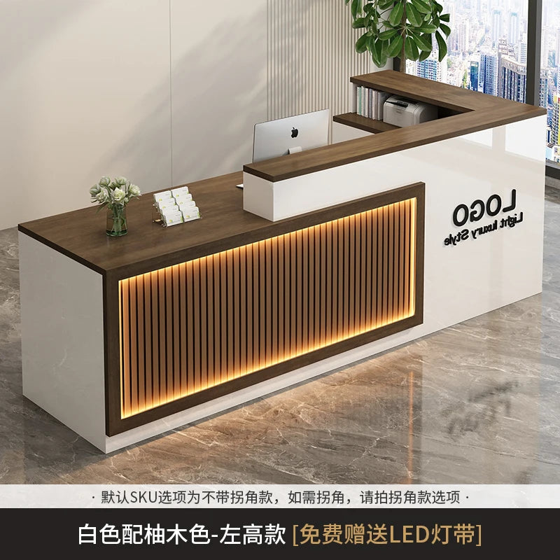 Simple Salon Luxury Reception Desk Decorations Custom Reception Desk Beauty Mostrador Recepción Commercial Office...