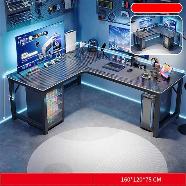 Home office computer table l shape desk gaming