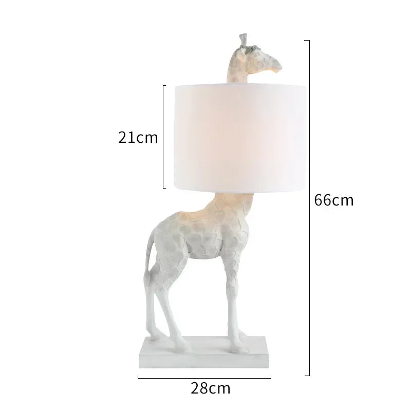Factory Manufacture Designer Animal Resin Giraffe Table Lamp Gold Lamp Body Resin Animal Home Decor Night Lights E26/E27 Holder - Kimlud