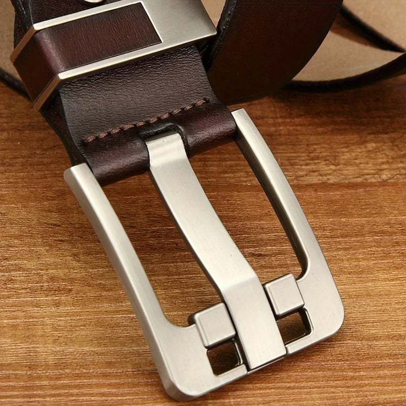 Long Large Plus Size 130 140 150 160 170cm Vintage Alloy Pin Buckle Men Belt High Quality Leather Luxury Straps Male Belt - Kimlud