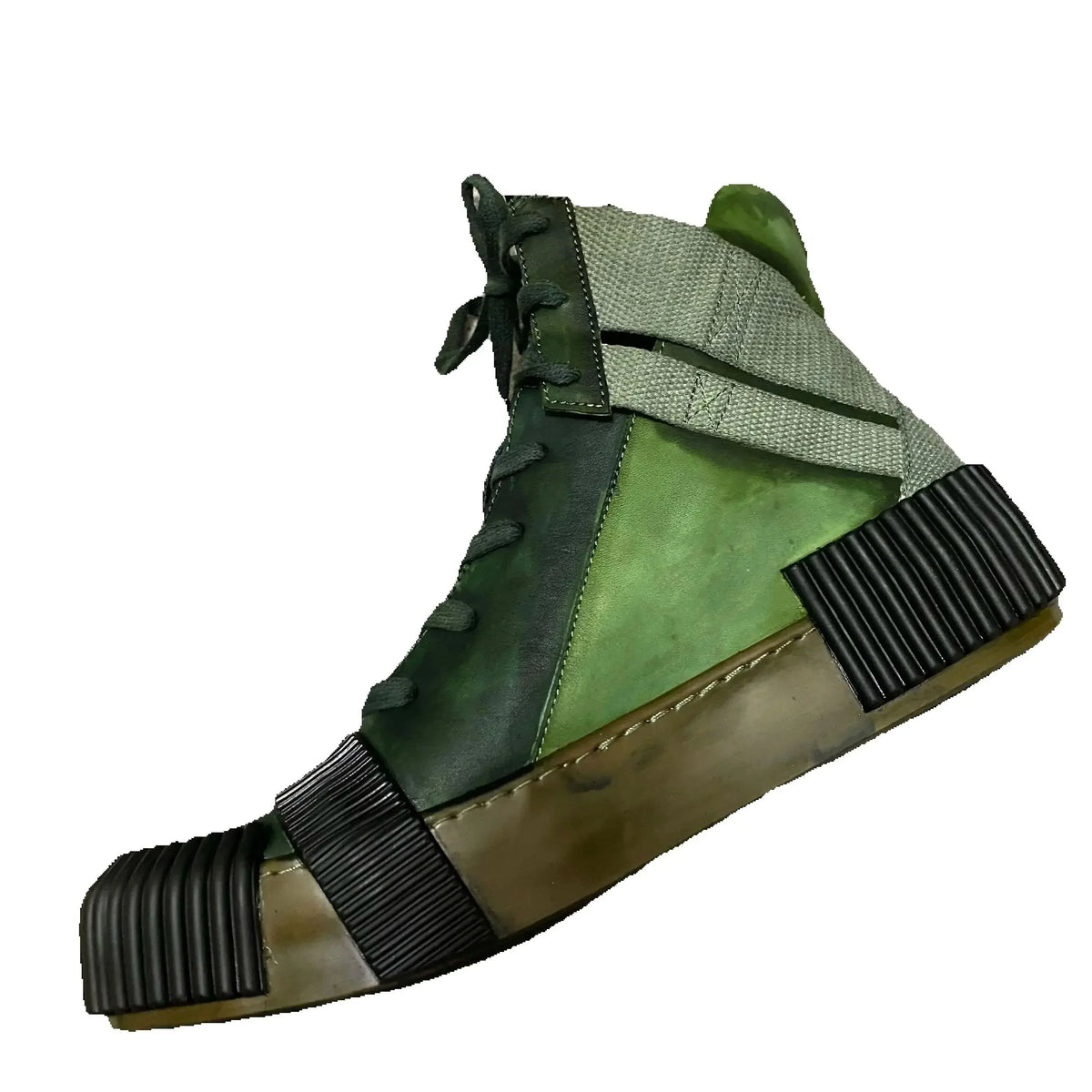 Original Design Pure Handmade BBS Customized Nappa Leather Goodyear Patchwork High Top Luxury Retro Hip Hop Artistic Boots