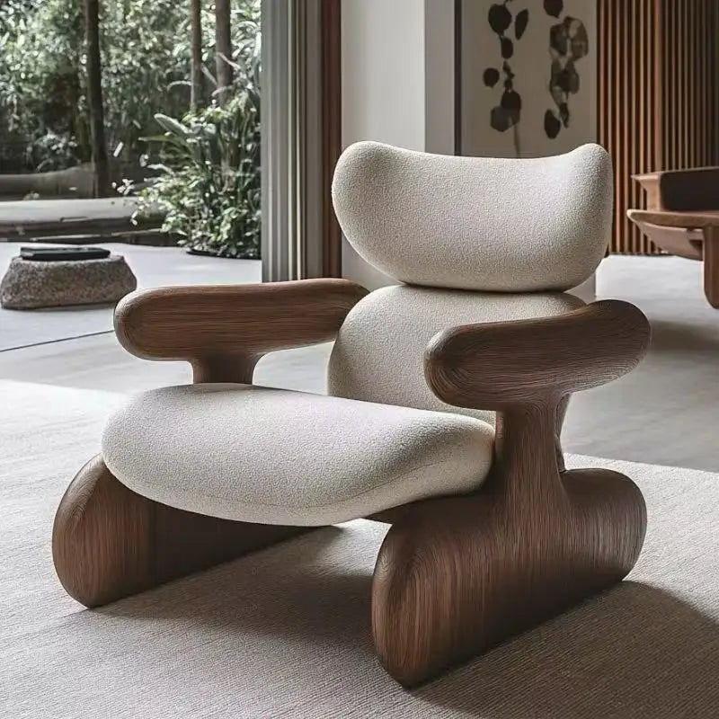 Beige Design Living Room Chairs Trending Italian Wooden Occasional Chairs Living Room Arm Ergonomic Fauteuils De Salon Furniture - Kimlud