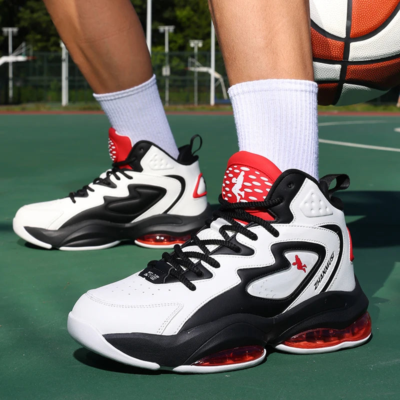 Men's Basketball Shoes Breathable Cushioning Non-Slip Wearable Runing Shoes Gym Training Athletic Basketball Sneakers for Women