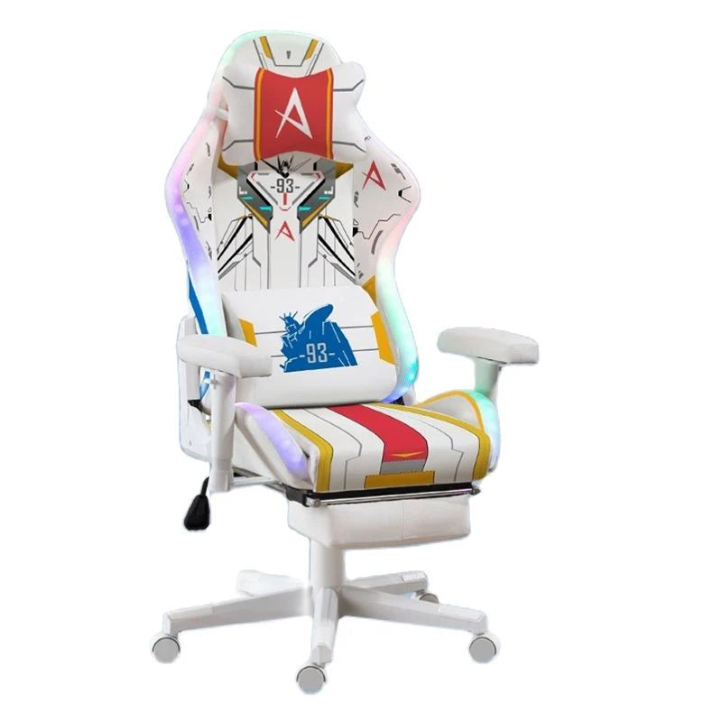 2026 New Gaming Chair LED Light Office Home Computer Chair Lift Swivel Reclining Boss Chair PRO Mode with Footrest