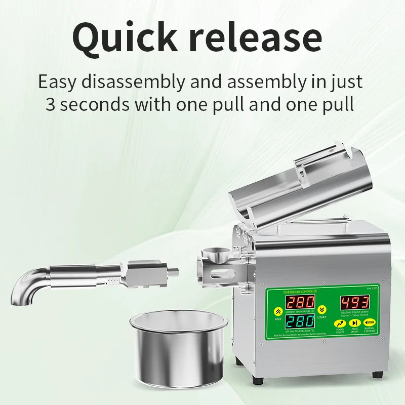 X3S 600W Intelligent Oil Press Machine 220V 110V Stainless Steel Cold And Hot Press 20+ Oil Seeds Real-Time Temperature...