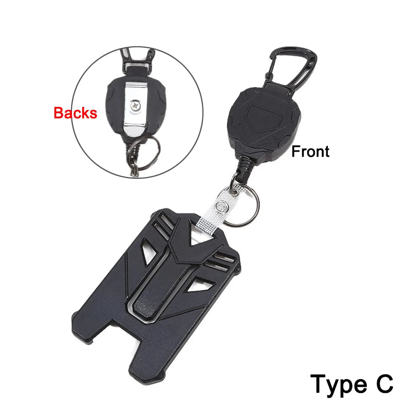 ID Card Holder Bus Card Cover Case Badge Reel Clip Badge Clip Heavy Duty Badge Clip Retractable Badge Holder ID Badge Holder