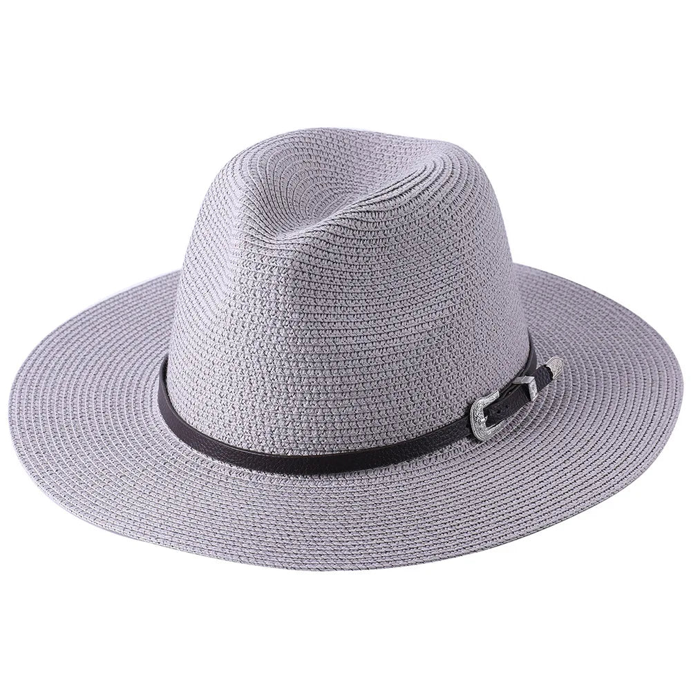 60CM Big Size Fashion Straw Parent-Child Hat For Women Men Summer Paper Panama Jazz Beach Hats Travel UV Protection Sun Cap