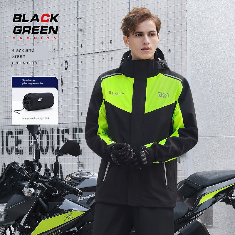 BMEI Motorcycle Raincoat Cycling Clothes Suit Rain-Proof Special Adult Rain-Proof Split Men's Take-out Rider