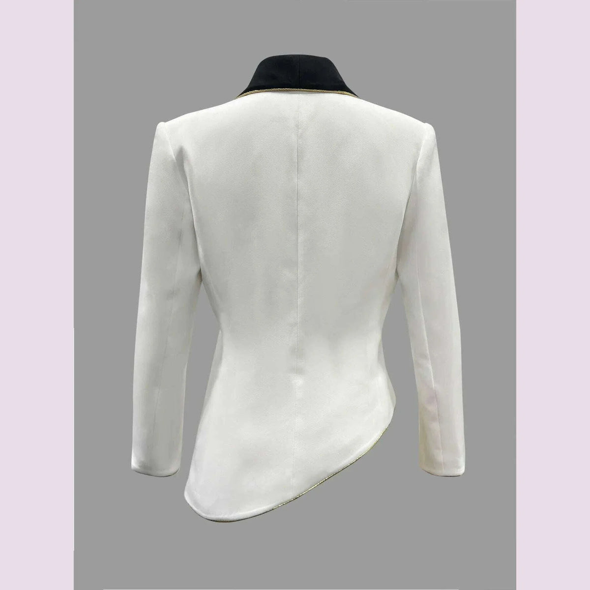 Fall Women’s Jacket Outerwear 2025 Spring Elegant Lapels Long Sleeves Single Button Slim Asymmetrical Ladies Clothing Tops