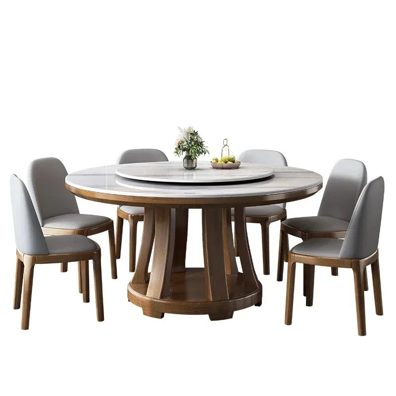 Marble Round Dining Table Nordic Luxury Style Minimalist Modern Dining Table Legs Space Savers Mesa Comedor Home Furniture - Kimlud