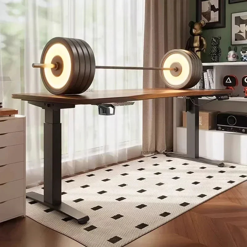 Nordic Office Computer Desks Gaming Table Smart Office Furniture Solid Wood Electric Lift Standing Table Luxury Home Study Table - Kimlud