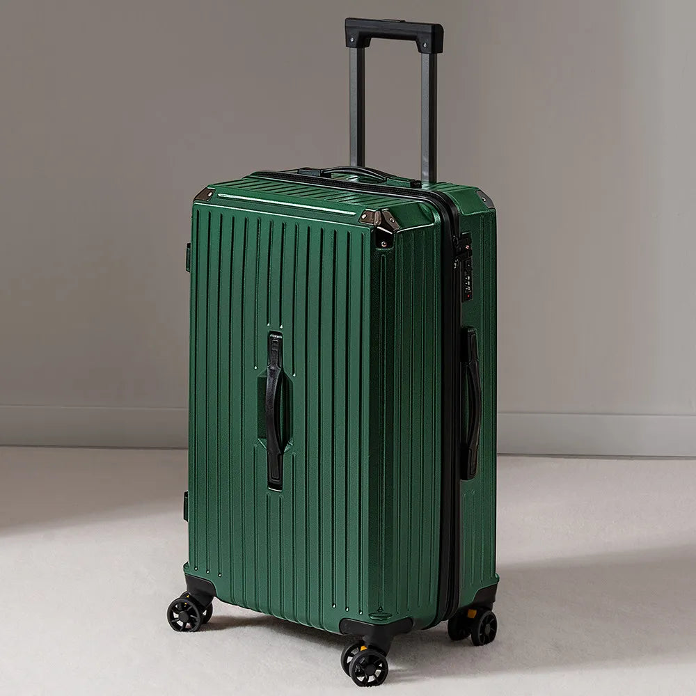 30/32-inch Large Size Luggage Multifunctional Cup Holder and Mobile Phone Holder Aluminium Framed Travel Suitcases Trip Cabin - Kimlud