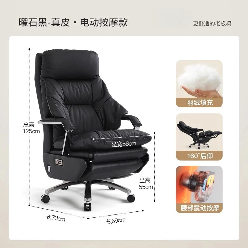 Aesthetics Massage Chair Swivel Lift Comfortable Office Nordic Design Rotating Chair Footrest Ergonomic Bureau Meuble...