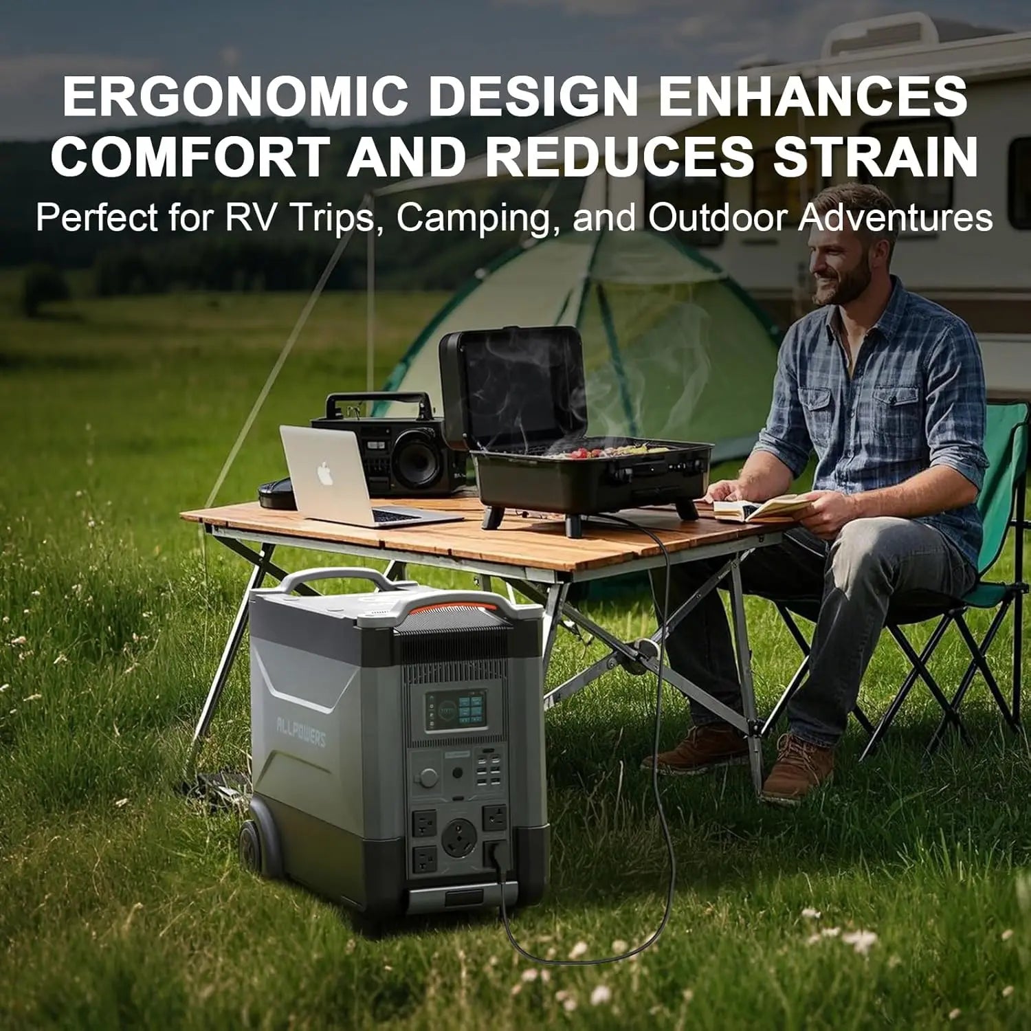 ALLPOWERS R4000 4000W Portable Power Station 3600Wh Solar Generator Expandable Battery with UPS for Camping Travel Power...
