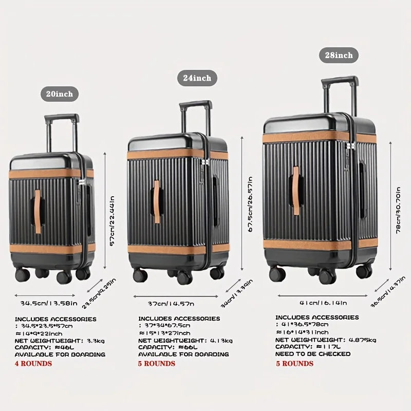Heavy-Duty Large Capacity Suitcase with TSA Lock PC+ABS Hardshell Luggage,360° Silent Wheels Adjustable Handle,USB...