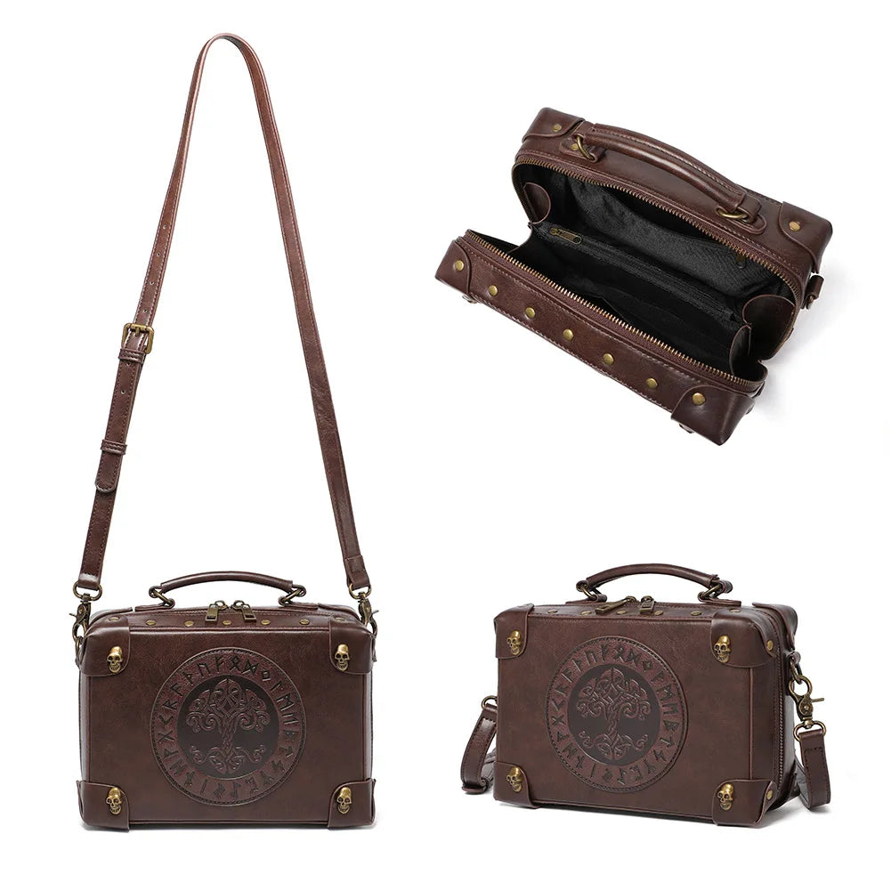 Medieval Renaissance punk industrial retro style women's shoulder bag messenger crossbody bag handbag messenger birthday...