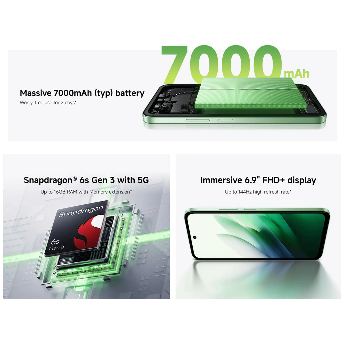 Xiaomi Redmi 15 5G 8+256GB Global Version 6.9“ FHD+ 144Hz 50MP Snapdragon® 6s Gen3 Mobile Platform 7000mAh 33W Side...