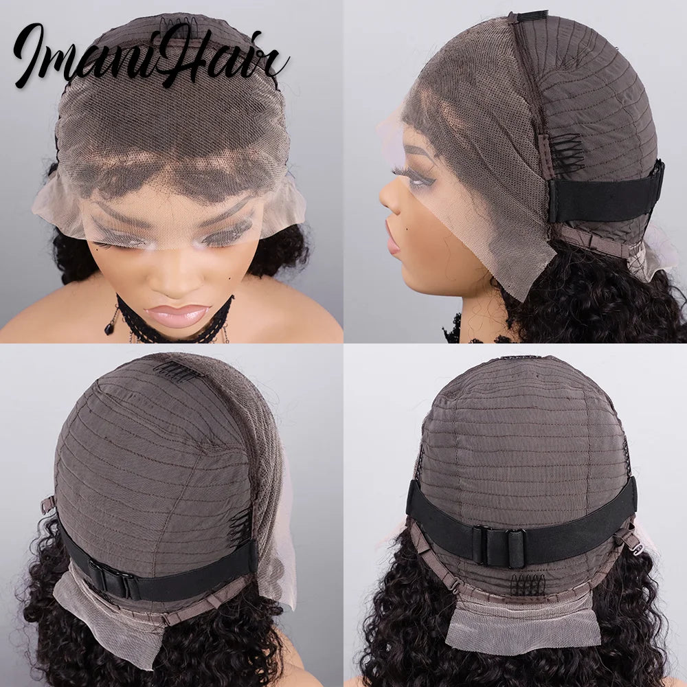 250% Burmese Curly Glueless Wig Bleached Knots 13X4 13X6 HD Transparent Lace Front Wear Go Wig Lace Frontal Wigs 10-30Inch
