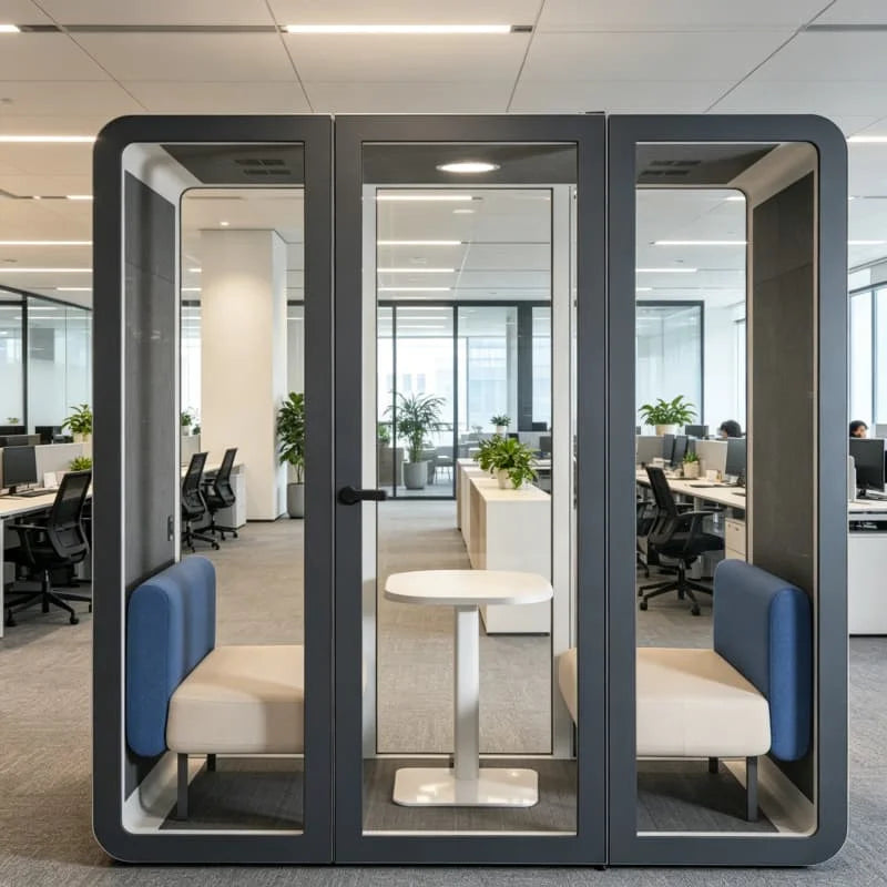 Meeting Pod Soundproof Acoustic Booth for 2 4 People Team Collaboration Huddle Space Open Office Customized Hot Sale