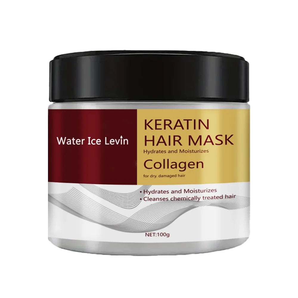 Keratin Hair Mask with Collagen, Hydrates & Moisturizes for Dry Damaged Hair, Enhances Softness, Shine & Elasticity