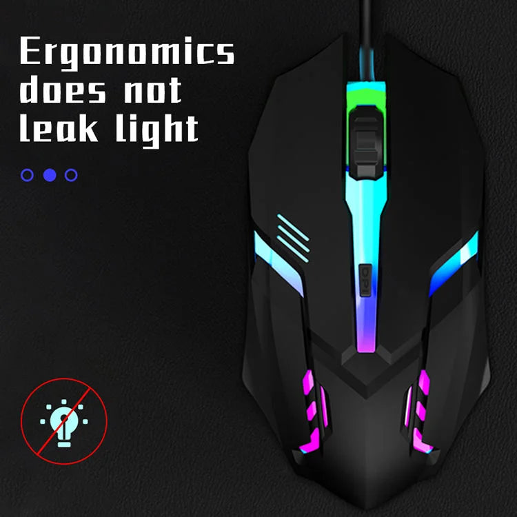 2025 Latest High-Quality Ergonomic Gaming Mouse for Desktop and Laptop Computers,4-Button USB RGB Backlit Mouse
