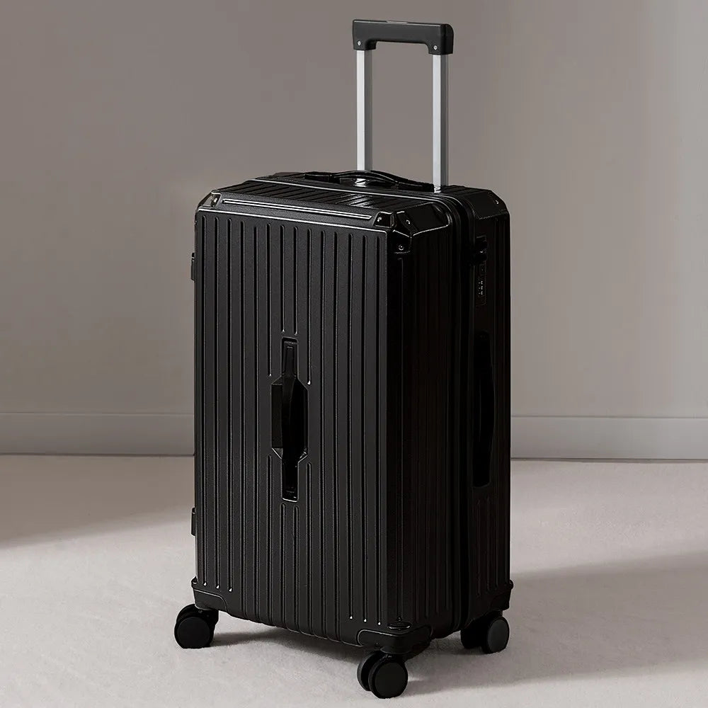30/32-inch Large Size Luggage Multifunctional Cup Holder and Mobile Phone Holder Aluminium Framed Travel Suitcases Trip Cabin - Kimlud