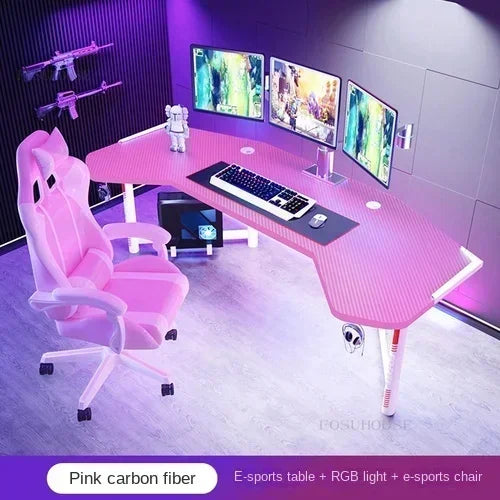 Household Desktop Computer Desks Office Furniture Simple Professional Gaming Table Multi-functional E-sports Table and Chair Set