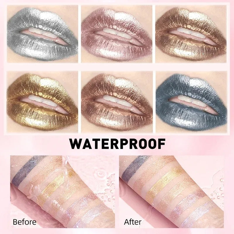 Diamond Liquid Lipstick Moisturizing Long-Lasting Makeup Mirror Gloss Sparkling Pink Lip Glaze Non Stick Cup Lip Gloss...