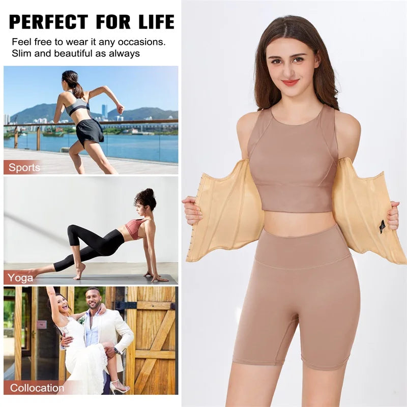 MiiOW U-shaped Waist Trainer Corset Women Buttoned Shapers Breast Lifted Waist Trainer Steel Bone Slimming Women's Shapewear - Kimlud