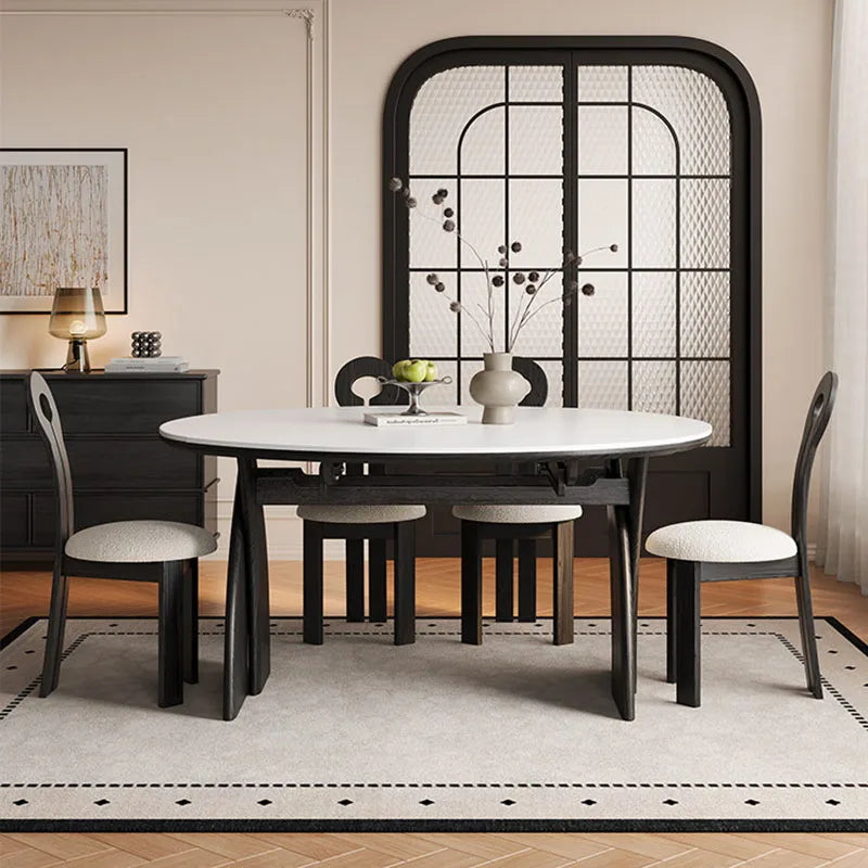 Nordic Center Dining Table Mobile Marble Extendable Luxury Dining Table Reception Round Mesas De Comedor Living Room Furniture