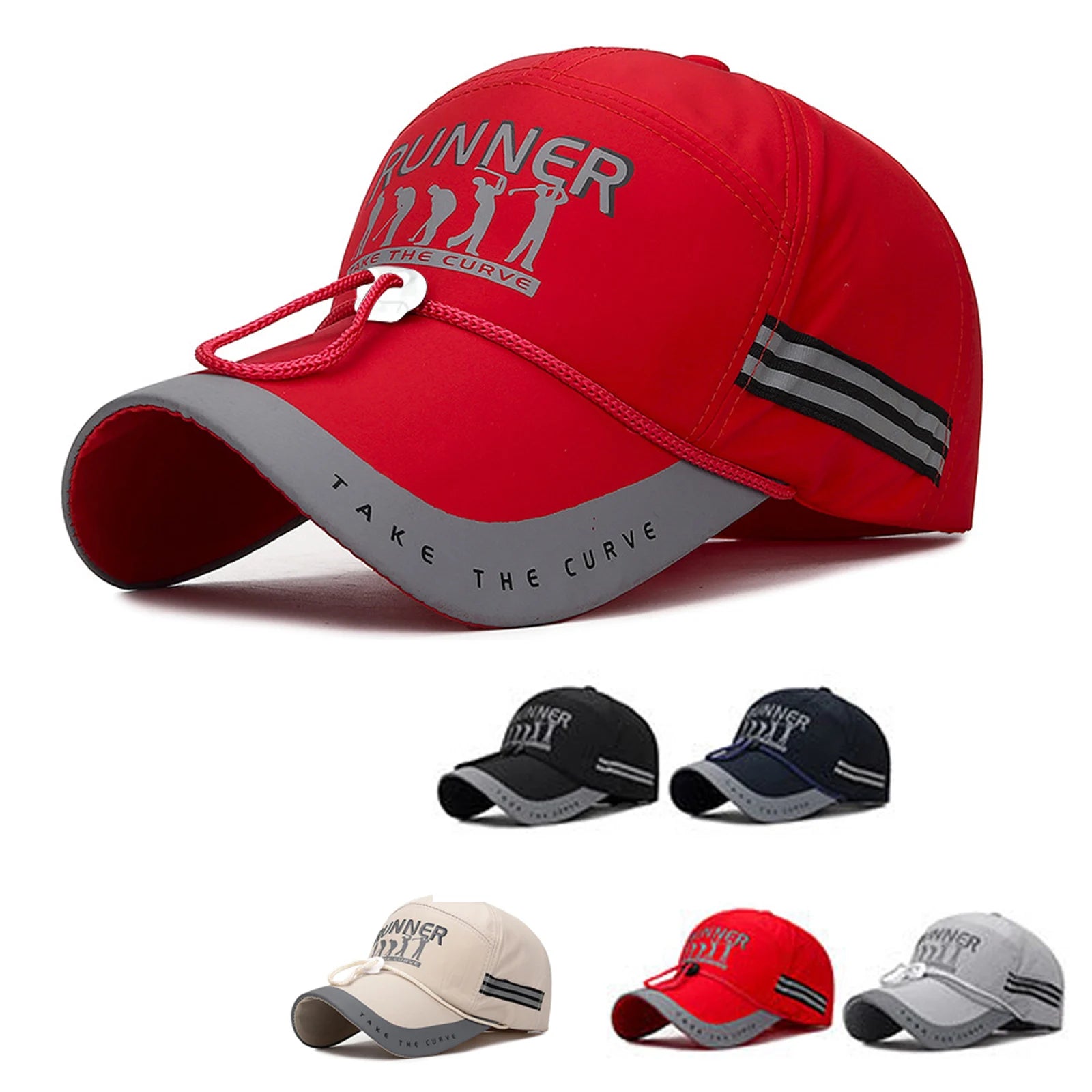 Men's Peaked Cap Adjustable Breathable Sports Cap Extended Brim Sunscreen Baseball Cap For Women Fashion Boy Snapback Hat Caps - Kimlud