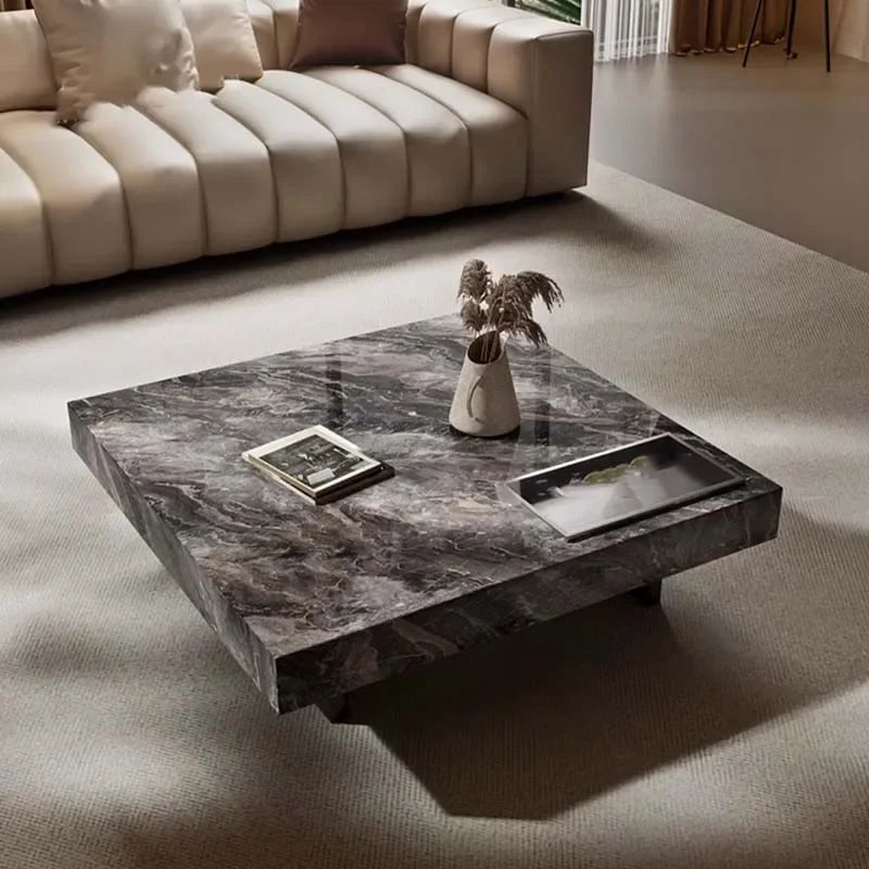 Aesthetic Simple Side Table Marble Minimalist Luxury Modern Coffee Tables Living Room Korean Couchtisch Postmodern Furniture - Kimlud