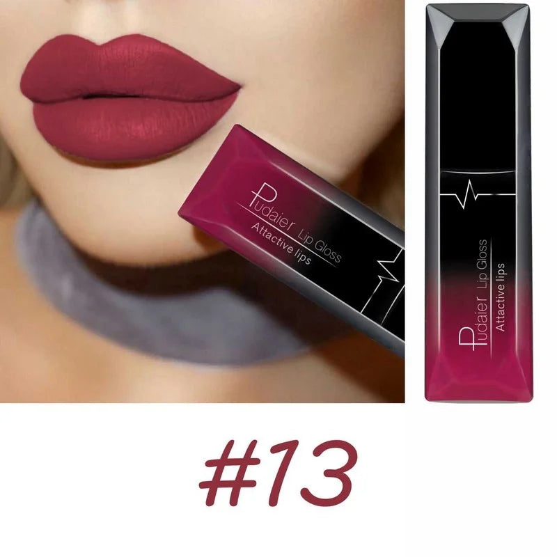 Velvet Matte Liquid Lipstick Waterproof 17 Long Lasting Colors Non Stick Cup Kissproof Smooth Soft Lip Makeup for Girls